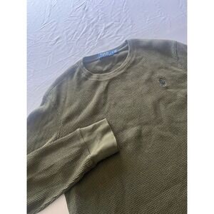 Men's Polo Ralph Lauren Green Thermal Long Sleeve Shirt L